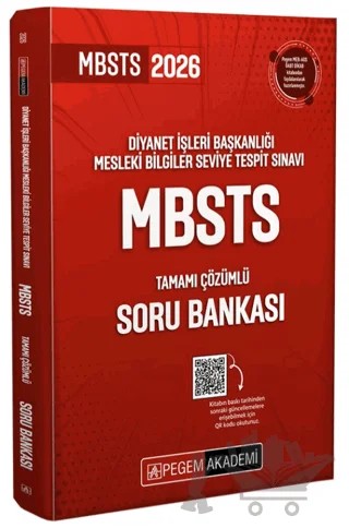 2026 Diyanet İşleri Başkanlığı Mesleki Bilgiler Seviye Tespit Sınavı MBSTS Tamamı Çözümlü Soru Bankası – Kolektif – Pegem Akademi Yayıncılık kitap kapağı
