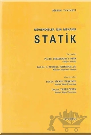 Mühendisler İçin Mekanik Statik – Ferdinand Pierre Beer – Birsen Yayınevi kitap kapağı
