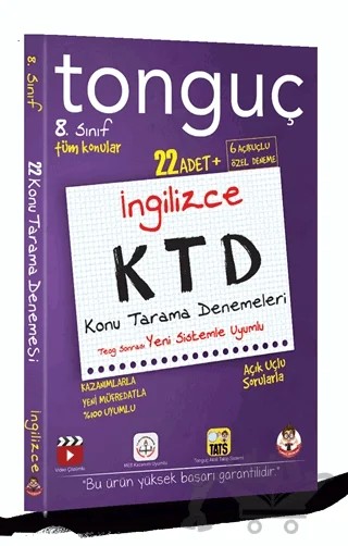 8. Sınıf İngilizce Konu Tarama Denemeleri – Kolektif – Tonguç Akademi kitap kapağı