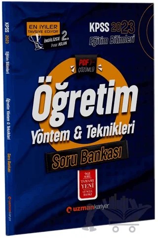 2023 KPSS Eğitim Bilimleri Öğretim Yöntem ve Teknikleri Soru Bankası PDF Çözümlü – Mehmet Şahin, A. Murat Ellez – Uzman Kariyer Yayınları kitap kapağı