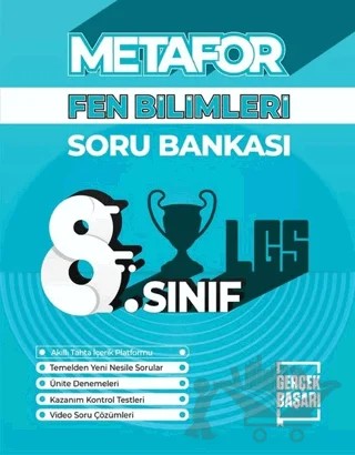 Metafor 8. Sınıf Fen Bilimleri Soru Bankası – Abdurrahman Örnek, Caner Eryılmaz – Gerçek Başarı Yayınları kitap kapağı