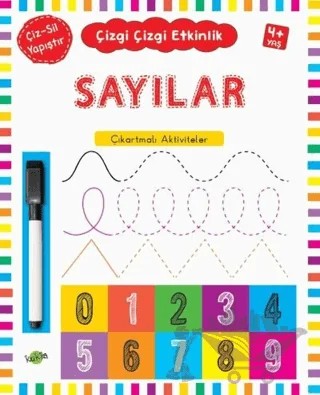 Sayılar 4 Yaş ve Üstü - Çizgi Çizgi Etkinlik – Kolektif – Kukla Yayınları kitap kapağı