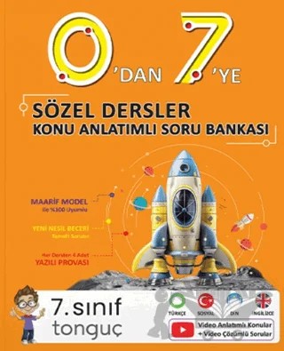 0'dan 7'ye Sözel Konu Anlatımlı Soru Bankası – Kolektif – Tonguç Akademi kitap kapağı