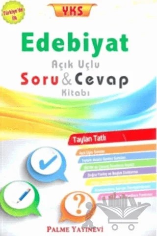 YKS Edebiyat Açık Uçlu Soru ve Cevap Kitabı – Taylan Tatlı – Palme Yayınları kitap kapağı