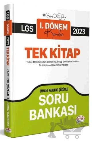 2023 LGS 1. Dönem Tüm Dersler Soru Bankası (Karekod Çözümlü) – Kolektif – Editör Yayınevi kitap kapağı