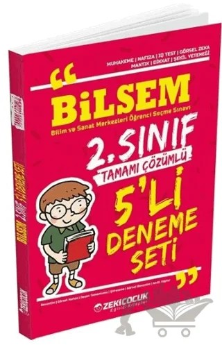 2. Sınıf Bilsem 5'li Deneme Seti Çözümlü – Kolektif – Zekiçocuk Eğitici Kitaplar kitap kapağı