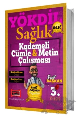 2025 YÖKDİL Sağlık Kademeli Cümle & Metin Çalışması – Fuat Başkan – Yargı Yayınevi kitap kapağı
