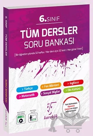 6. Sınıf Tüm Dersler Soru Bankası – Kolektif – Karekök Yayıncılık kitap kapağı