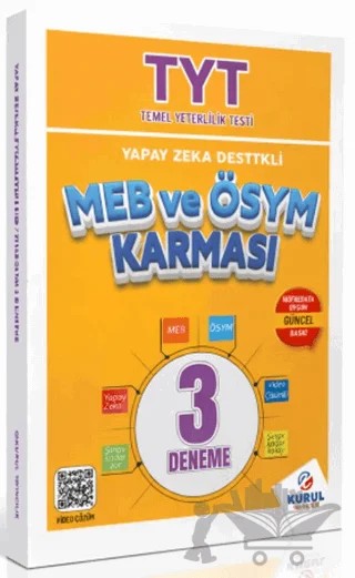 TYT Yapay Zeka Destekli MEB ve ÖSYM Karması 3 Deneme Sınavı – Kolektif – Kurul Yayıncılık kitap kapağı
