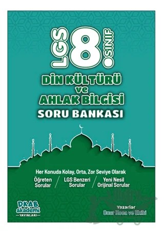 8. Sınıf Din Kültürü ve Ahlak Bilgisi Soru Bankası – Kolektif – DKAB Akademi Yayınları kitap kapağı