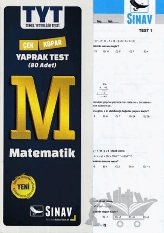TYT Matematik Çek Kopar Yaprak Test – Kolektif – Sınav Yayınları kitap kapağı