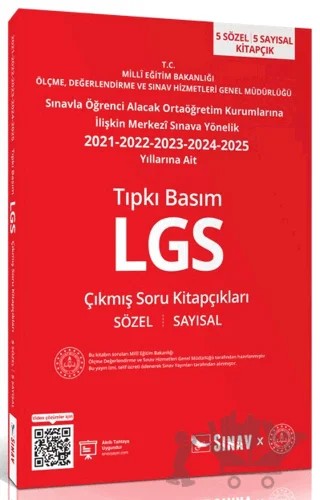 8. Sınıf LGS Tıpkı Basım Son 5 Yıl Çıkmış Soru Kitapçıkları – Kolektif – Sınav Yayınları kitap kapağı