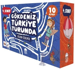 Gökdeniz Türkiye Turunda 4. Sınıf Seti (10 Kitap) – Vildan Özdemir – Mavi Kirpi Yayınları kitap kapağı