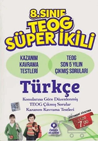 8. Sınıf TEOG Süper İkili Türkçe Çıkmış Soruları – Kolektif – Örnek Akademi kitap kapağı