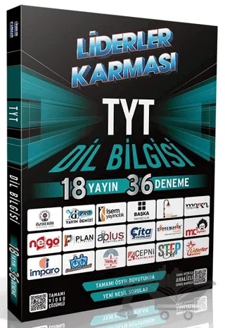TYT Dil Bilgisi Denemeleri 18 Yayın 36 Deneme – Kolektif – Liderler Karması Yayınları kitap kapağı