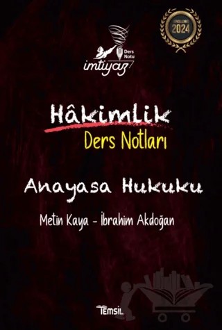 İmtiyaz Anayasa Hukuku Hakimlik Ders Notları – Metin Kaya, İbrahim Akdoğan – Temsil Kitap kitap kapağı