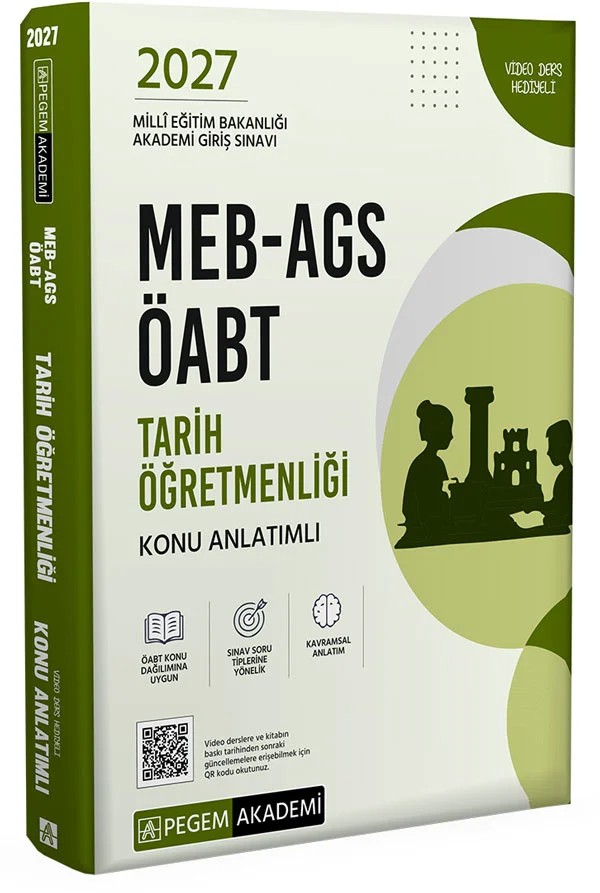 2027 MEB-AGS ÖABT Tarih Öğretmenliği Konu Anlatımlı – AGS ÖABT Tarih Öğretmenliği Konu Anlatımlı – Pegem Akademi Yayıncılık kitap kapağı
