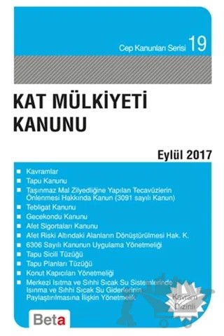 Kat Mülkiyeti Kanunu – Celal Ülgen – Beta Yayınevi kitap kapağı
