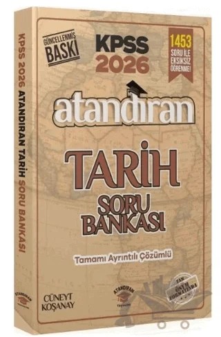 2026 KPSS Tarih Soru Bankası Çözümlü – Cüneyt Koşanay – Atandıran Yayıncılık kitap kapağı