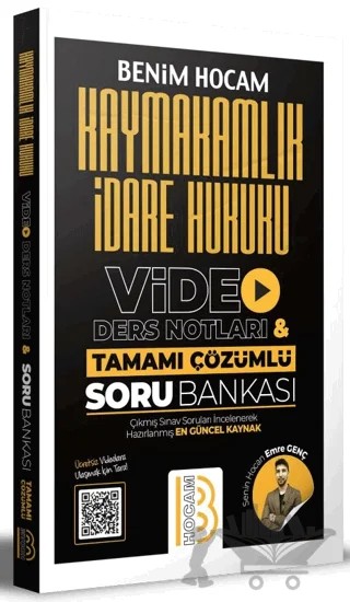 Kaymakamlık İdare Hukuku Video Ders Notları ve Tamamı Çözümlü Soru Bankası – Emre Genç – Benim Hocam Yayınları kitap kapağı