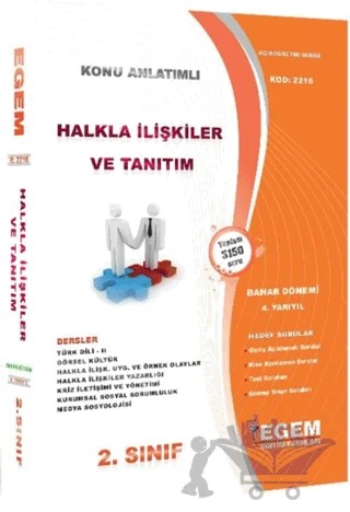 2. Sınıf Halkla İlişkiler Konu Anlatımlı Soru Bankası – Kolektif – Egem Eğitim Yayınları kitap kapağı
