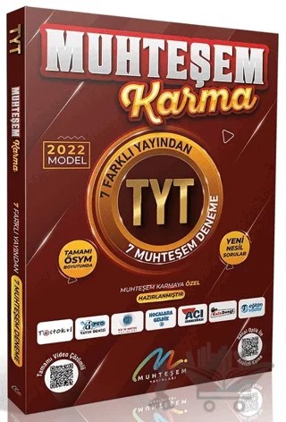 2022 Model Muhteşem Karma TYT 7'li Deneme Seti – Kolektif – Muhteşem Yayınları kitap kapağı