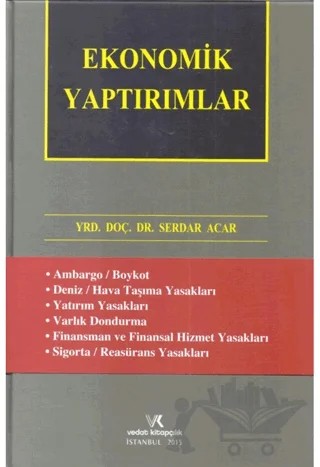 Ekonomik Yaptırımlar – Serdar Acar – Vedat Kitapçılık kitap kapağı