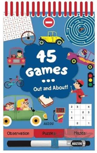 45 Games... Out And About – Kolektif – Auzou Books kitap kapağı
