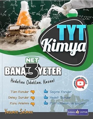TYT Kimya 3 Net Bana Yeter – Yasemin Salman – Bana Yeter Yayınları kitap kapağı