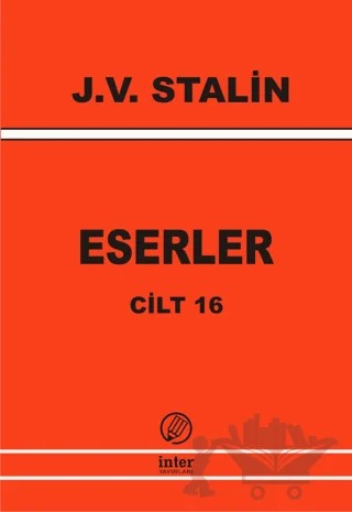 Eserler Cilt 16 – Josef V. Stalin – İnter Yayınları kitap kapağı