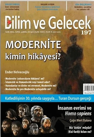 Bilim ve Gelecek Dergisi Sayı: 197 Eylül 2020 – Bilim ve Gelecek Dergisi Yayınları kitap kapağı