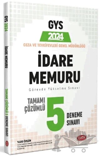 2024 Ceza ve Tevkifevleri İdare Memuru GYS Tamamı Çözümlü 5 Deneme Sınavı – Kolektif – Data Yayınları kitap kapağı