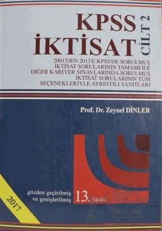 KPSS İktisat Soruları Cilt: 2 – Zeynel Dinler – Ekin Basım Yayın kitap kapağı