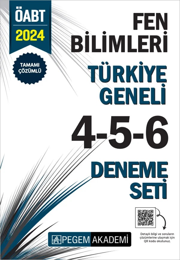 2024 KPSS ÖABT Fen Bilimleri Tamamı Çözümlü Türkiye Geneli 4-5-6 (3'lü Deneme Seti) – 6 (3'lü Deneme Seti) – Pegem Akademi Yayıncılık kitap kapağı