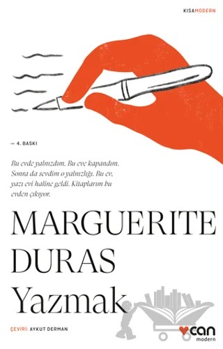 Yazmak – Marguerite Duras – Can Yayınları kitap kapağı