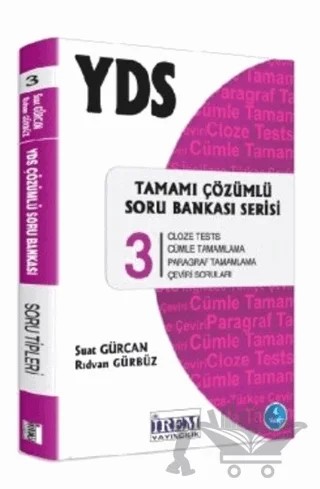 YDS Tamamı Çözümlü Soru Bankası Serisi 3 – Rıdvan Gürbüz, Suat Gürcan – İrem Yayıncılık kitap kapağı