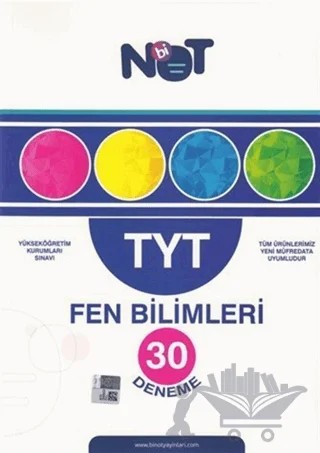 TYT Fen Bilimleri 30 Deneme – Kolektif – Bi Not Yayınları kitap kapağı