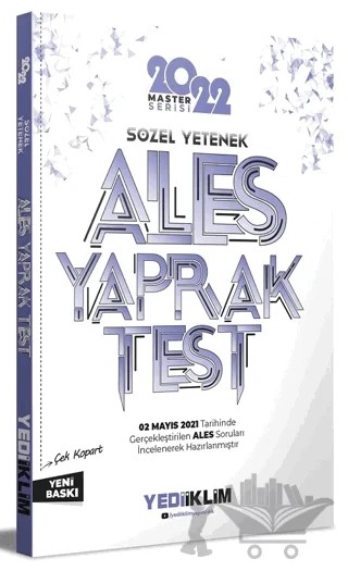 2022 ALES Sözel Yetenek Çek Kopart Yaprak Test – Kolektif – Yediiklim Yayınları kitap kapağı