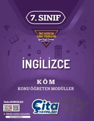 7. Sınıf İngilizce Konu Öğreten Modüller – Yeliz Durukan – Çita Yayınları kitap kapağı