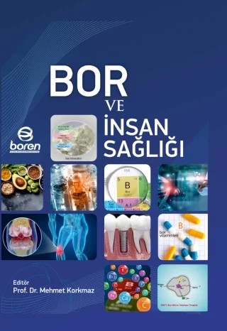 Bor ve İnsan Sağlığı – Adil Mardinoğlu, Ayhan Filazi, Begüm Yurdakök-Dikmen, Burcu Erbaykent Tepedelen, Constantin Militaru, Forrest H. Nielsen, Hasan Türkez, Ionut Donoiu, Mehmet Enes Arslan, Mehmet Korkmaz, Oana Obleagă, Reyima Abulimiti, Sandra Cortes A., Sema S. Hakkı, Sinan İnce – Nobel Akademik Yayıncılık kitap kapağı