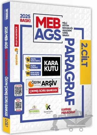 2025 MEB-AGS Türkçenin Kara Kutusu Paragraf 2 Karma ÖSYM Çıkmış Soru Bankası Video/PDF Çözümlü – Kolektif – Karakutu Yayın kitap kapağı