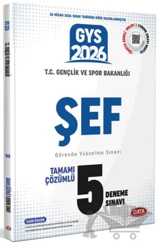 2026 T.C. Gençlik ve Spor Bakanlığı Şef Tamamı Çözümlü 5 Deneme Sınavı – Kolektif – Data Yayınları kitap kapağı