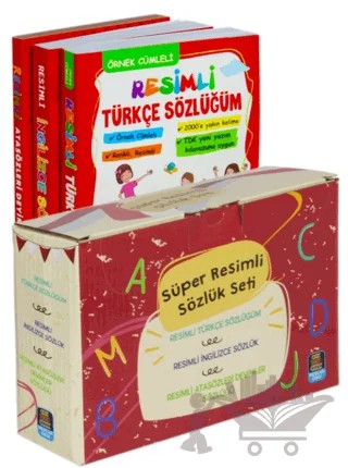 Süper Resimli Sözlük Seti Türkçe, İngilizce, Atasözleri (3 Kitap-Kutulu) – Kolektif – Mercan Okul Yayınları kitap kapağı
