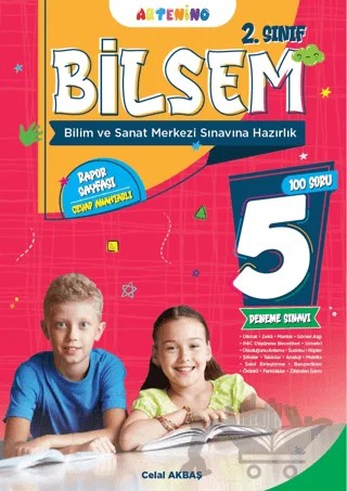 2. Sınıf 2025 BİLSEM Sınavına Hazırlık 5’li Deneme Sınavı – Celal Akbaş – Artenino Yayıncılık kitap kapağı