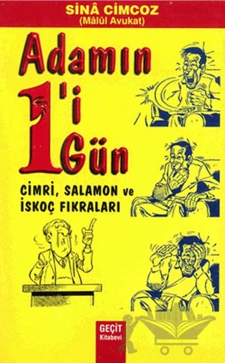 Adamın 1'i 1 Gün - Cimri Salamon ve İskoç Fıkraları – Sina Cimcoz – Geçit Kitabevi kitap kapağı