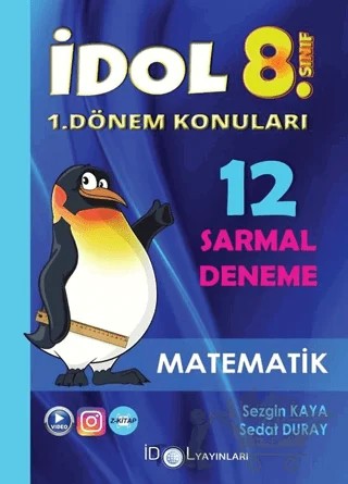 8. Sınıf Matematik 12 Sarmal Deneme 1. Dönem Konuları – Sezgin Kaya, Sedat Duray – İdol Yayınları kitap kapağı