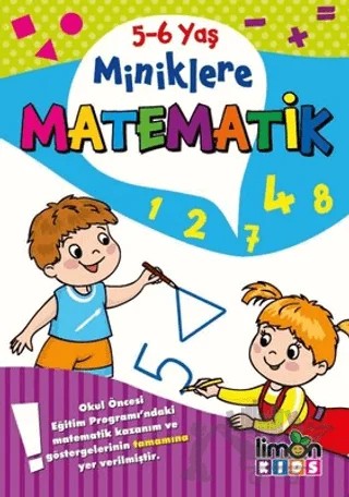 5-6 Yaş Miniklere Matematik – Kolektif – limonKIDS kitap kapağı