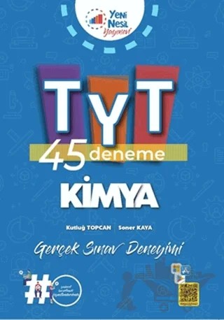 TYT Kimya 45 Deneme Sınavı – Soner Kaya, Kutluğ Topcan – Yeni Nesil Yayınevi kitap kapağı