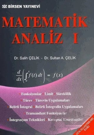 Matematik Analizi 1 – Salih Çelik – Birsen Yayınevi kitap kapağı