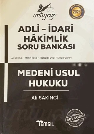 İmtiyaz Medeni Usul Hukuku Hakimlik Ders Notları – Ali Sakinci – Temsil Kitap kitap kapağı